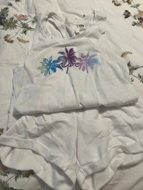 PINK Victoria's Secret White Cozy Lounge set.